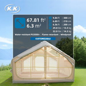 Kawagebo Kamp (KK) 10' X 7' Inflable 6.3 ㎡   Carpa <span class=keywords><strong>de</strong></span> Camping Inflable Oxford con Claraboya para Fiestas y Glamping - Product Image 1
