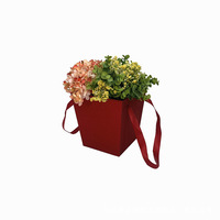Boîte à fleurs en papier pour la Saint-Valentin, emballage cadeau, vente en gros, boîte en carton portable, trapézoïde, boîte florale pour mariage