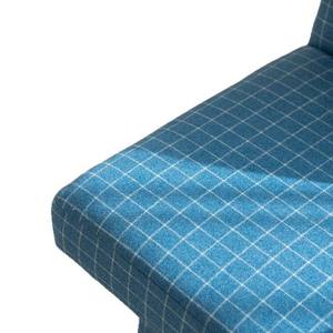 Sillón Moderno y Sencillo con Diseño de Cuadrícula, Tapizado, Azul, Giratorio, para Sala de Estar, Dormitorio, Apartamento, Comedor o Hotel - Product Image 6