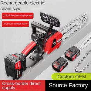 Scie à chaîne électrique portable de 12 pouces Batterie au lithium rechargeable Scie d'élagage à main unique pour scie à bois de coupe d'<span class=keywords><strong>arbre</strong></span> domestique - Product Image 5