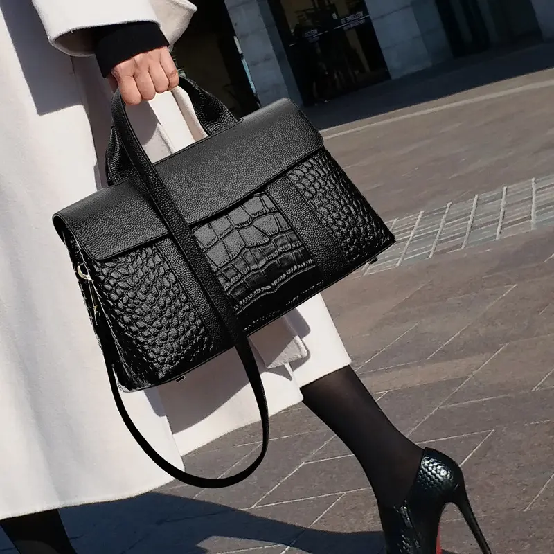 New European And American Fashion Shoulder Bag Leather Alligator Lady Handbag Women Bag Handbag Luxury Handbag For Women Luxury