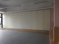 Système de porte insonorisante, panneau de séparation mural mobile, coulissant et pliable avec porte de passage