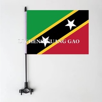 Drapeau de vélo Corée du Nord à motif imprimé 14*21cm, mini-drapeau de cyclisme avec pince réglable, un cadeau idéal pour un ami