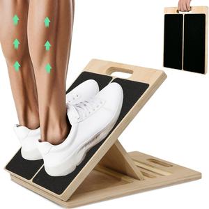 Tabla Inclinada de Madera para Estiramiento de Pantorrillas, Equipo de Fitness Portátil para Movilidad de Tobillos, Bloque de Equilibrio, Tabla Inclinada para Sentadillas - Product Image 1