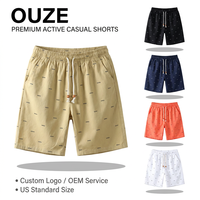 Shorts de bain 100 % coton imprimés grande taille pour hommes, décontractés, été, plage, logo personnalisé ODM, respirants, écologiques, taille élastique