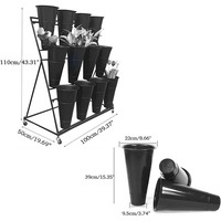 Étagère de fleuriste personnalisée en couleur et en taille, support de présentation pour seau à fleurs, présentoir à fleurs