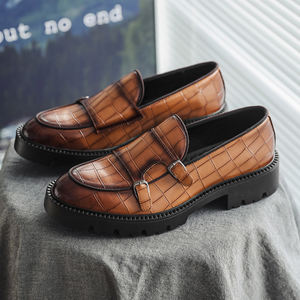 Zapatos Sin Cordones para Hombre, Plataforma, Suela Gruesa, Parte Superior de PU Suave, Impermeables, Zapatos de Vestir 38-44, Color en Contraste, Mocasines Casuales, Zapatos de Boda - Product Image 1