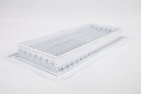 Diffuseur d'air carré réglable à 4 voies en acier inoxydable, aluminium et plastique pour système de ventilation CVC - Durable