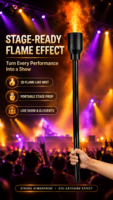 Lampe à flamme LED portable, lampe à brouillard électrique 3D, lumière atomisante pour mariage, fête, scène, événement, décoration extérieure