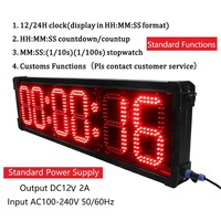YIZHI jam waktu balap LED 8 inci dua sisi, jam Timer maraton Digital dengan Remote