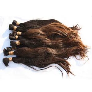 处女巴西雷米天然黑棕色灰色人类散装头发出售编织头发金色无纬