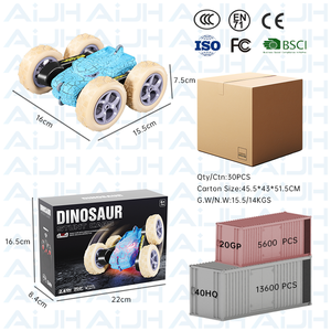 سيارة حيلة ملتوية من AiJH Rc مزدوجة الجانب مع موسيقى وأضواء رائعة سيارة Rc سيارة دوارة ديناصور سيارة بجهاز تحكم عن بعد - Product Image 6