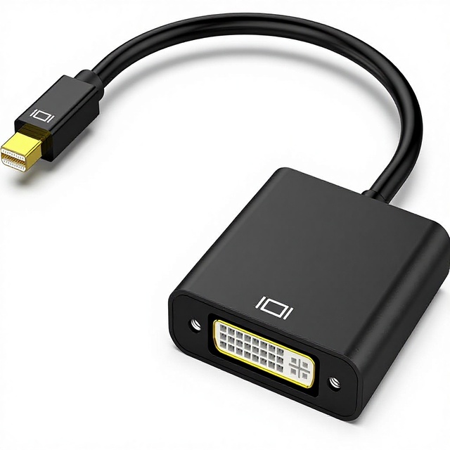 Mini for DVI Gold-Plated Male/Female Adapter (Thunderbolt Compatible) for MacBook Air/Pro Microsoft Surface Pro/Dock