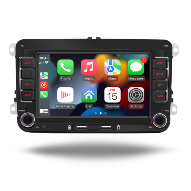 Wireless Apple CarPlay Android Auto 7 Inch 2din Android Head Unit with 2USB for Volkswagen Skoda Seat Passat B7 Polo VW Golf 5 6