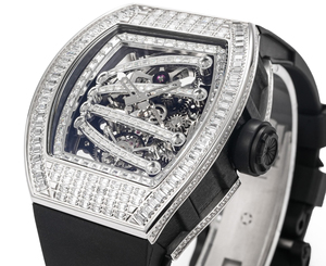 Fashion High End Watch Diamond <b>studded</b> Stainless Steel Case Rubber Strap Popular Business Watch <b>Men's</b> Mechanical Watch - Product Image 4