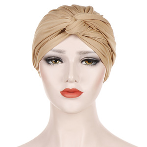 Turbante in Jersey di Cotone Casual alla Moda Dubai, Tinta Unita, Elastico, per Donne Musulmane, Copricapo Istantaneo Traspirante per Tutte le Stagioni - Product Image 3