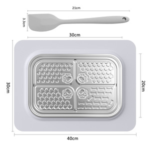 Tappetino in Acciaio Inossidabile per Cani e <span class=keywords><strong>Gatti</strong></span>, Tappetino Antiscivolo per Alimentazione Lenta, Tappetino da Pranzo per Animali Domestici - Product Image 6