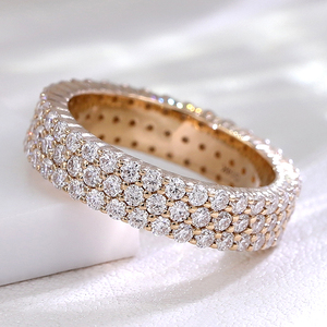 <span class=keywords><strong>Anelli</strong></span> di gioielli di moda con diamanti larghi HPHT personalizzati 10k 14k 18k in oro massiccio in vero oro alla moda gioielli fatti a mano per donne uomini coppia anello - Product Image 3