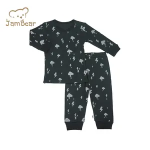 Schlaf kleidung Kleinkind Bio Kinder Pyjama Bambus Viskose Säuglinge Lounge wear Öko Säuglinge Jammies Kleinkind zweiteilige Schläfer