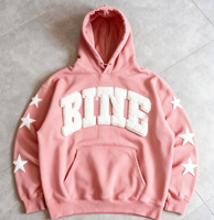 Sweat à capuche personnalisé de haute qualité 100% coton chenille patch brodé pull-over sweat à capuche pour homme Streetwear sweat-shirt d'hiver