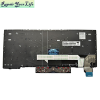 Keyboard Laptop bahasa Inggris AS untuk Lenovo ThinkPad X280 X13 X390 X13 YOGA G1 Keyboard Keyboard baru hitam tanpa lampu latar