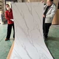 Lámina de PVC con Efecto Mármol UV para Paneles de Pared, Decoración de Techos, Impermeable y Resistente al Fuego