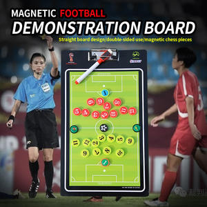 Planche tactique d'entraînement au pied Planche de marqueur effaçable à sec double face personnalisée Effacer le champ complet et le demi-terrain Planche tactique de football - Product Image 2