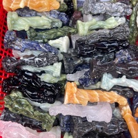 Figuras Talladas de la Diosa Hécate con Cráneos de Perro en Cristal Natural, Cristales Curativos de Cuarzo para Decoración y Brujería, Venta al Por Mayor