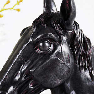 Scultura in Resina di Grande Testa di Cavallo, Fatta a Mano e Dipinta a Mano, Colore Personalizzabile, <span class=keywords><strong>Arte</strong></span> e Oggetto da Collezione - Product Image 5