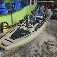 Kayak de pêche à pédales VK42 ORCA II 2026 NOUVEAU avec accessoires de canoë, propulsion électrique pour une personne, matériau PE résistant à l'eau