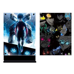 Led rétro-éclairé poster <span class=keywords><strong>bleu</strong></span> serrure Anime veilleuse pour cadeau d'anniversaire <span class=keywords><strong>chambre</strong></span> veilleuse salle de jeux déco lampes de table signe Yoichi Isagi - Product Image 5