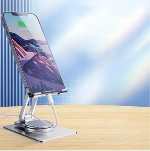 Supporto per Telefono da Scrivania in Lega di Zinco con Base Rotante a 360 Gradi, Portatile, Pieghevole, Metallico, per Telefono, iPad e <span class=keywords><strong>Tablet</strong></span> - Product Image 5