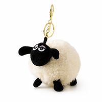 Vente en gros usine : Porte-clés en peluche mouton 4 pouces, jouet en peluche Kawaii en coton doux, pendentif de sac pour boutique