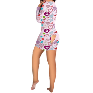 All'ingrosso su ordinazione tutina per adulti pigiami per estate e autunno manica lunga Onsies <span class=keywords><strong>con</strong></span> patta di testa per san valentino - Product Image 4