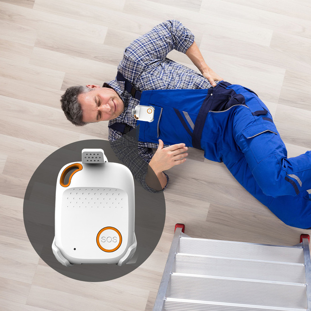Loneworker Emergency Help Alarm Real Time Human GPS Tracking Device Welfare Check Mini GPS Tracker