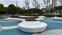 Jardinière en béton Grc de style simple, assise extérieure, résistante, décorative, pour la cour, le centre commercial