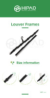 Cadres de persiennes en aluminium pour fenêtres à lames en plastique, design moderne, avec lames de 6 et 8 pouces à clipser