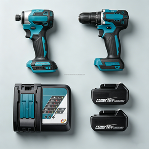 Ensemble d'outils électriques sans fil <span class=keywords><strong>Makita</strong></span> 18V, <span class=keywords><strong>perceuse</strong></span>-<span class=keywords><strong>visseuse</strong></span> électrique sans balais avec 2 batteries et chargeur pour les réparations quotidiennes - Product Image 1