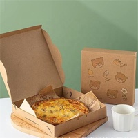 Boîtes d'emballage de Pizza en papier Kraft pour frites et hamburgers, toutes tailles 6, 7, 9, 10, 11, 12, 13 et 16 pouces