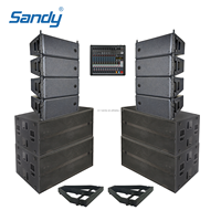 Système de sonorisation complet avec enceintes actives Line Array de 10 pouces et caisson de basses haute puissance, double caisson de basses de 18 pouces