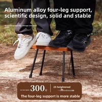 Chaise pliante rectangulaire moderne ultra-légère, portable, pour le camping, la pêche, les voyages, petite, pratique, durable, en aluminium, pour l'extérieur