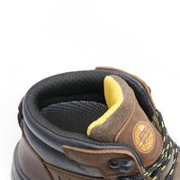 Chaussures de sécurité S3 imperméables MAXITOUGH à coupe moyenne en cuir, résistantes à l'huile, avec semelle en caoutchouc PU, anti-perforation et embout en acier