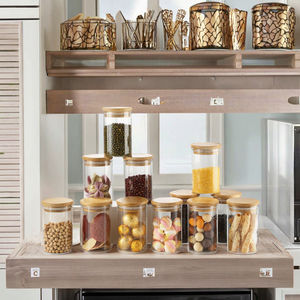 METIER – Organisateur de rangement moderne pour cuisine, étagère à épices, contenants de stockage pour collations et aliments en verre avec couvercles pour armoires - Product Image 3