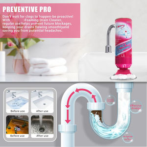 Nettoyant moussant pour canalisations et éviers, idéal pour toilettes, cuisines, salles de bain et sanitaires - Vente en gros à prix abordable - Product Image 1