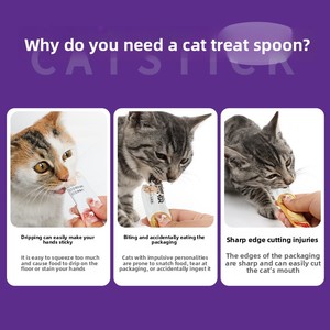 Cucchiaio Dosatore per Cibo per Gatti, Spremibile, Portatile, Ecologico, per Alimenti Umidi e Snack, Design Ergonomico per Viaggi - Product Image 4