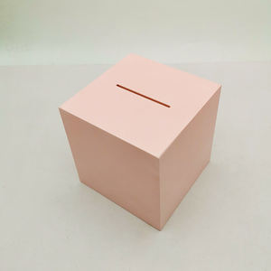 Caja Decorativa Personalizada de Color Rosa con Marco de Madera, Hucha de Madera Natural, Mini Huchas de Madera - Product Image 4