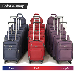 Custom High品質4ホイール14 16 20 24 28 32インチ防水黒ナイロン旅行バッグ荷物セット - Product Image 6