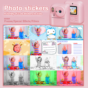 กล้องถ่ายรูปสำหรับเด็กปรับแต่งได้พร้อมหน้าจอ 2.4 นิ้ว เครื่องเล่นเกม เพลง ฟิลเตอร์รูปภาพ สติ๊กเกอร์ วิดีโอ สำหรับเป็นของเล่นและของขวัญ - Product Image 4