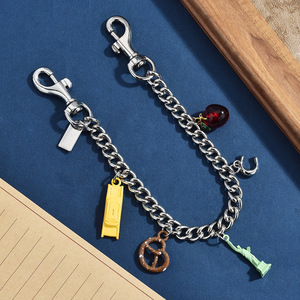 Porte-clés de luxe léger Y2K Punk en métal, pendentif Hip Hop (ange, araignée, lapin, dinosaure, champignon) pour pantalon, portefeuille, sac - Product Image 2
