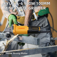 FYUN A-6 Mini Meuleuse d'angle électrique 900W 100mm en plastique ABS, Meuleuse manuelle multifonction, Échantillon gratuit, Disque de meulage BLU sans balais
